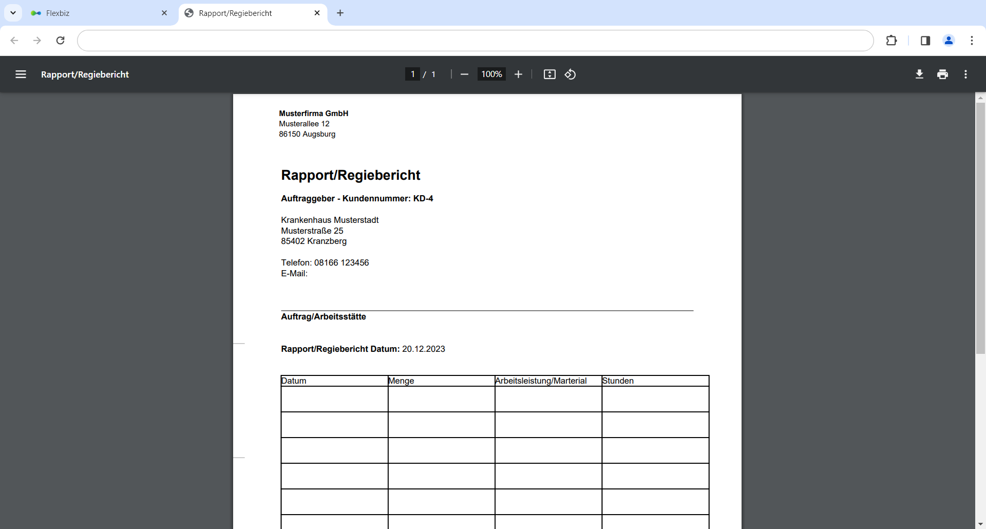 Flexbiz Formulare