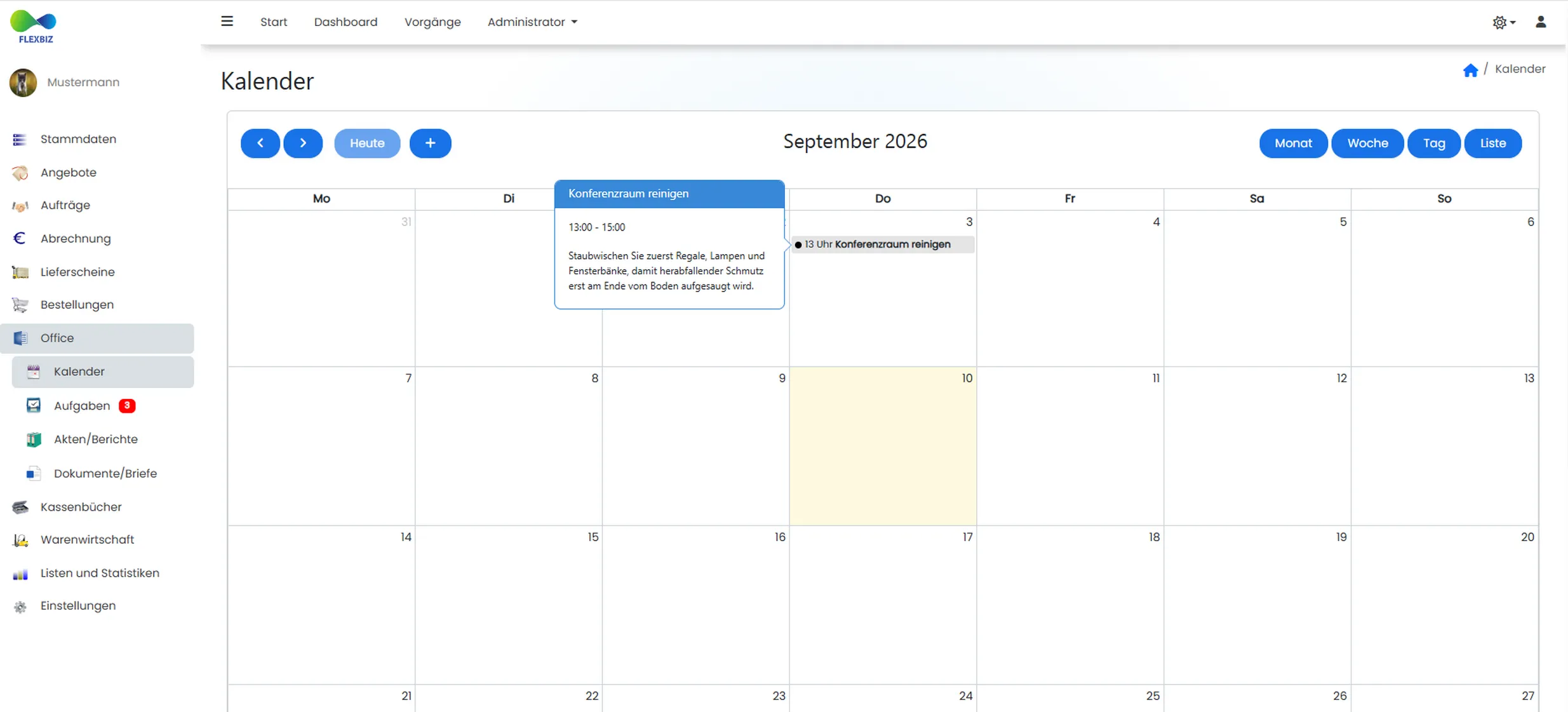 Flexbiz Kalender Screensho